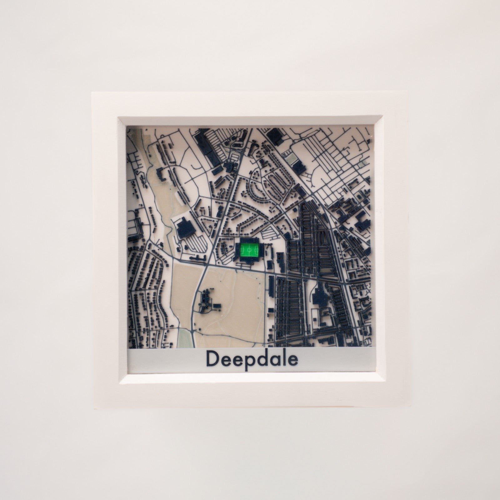 Preston North End Deepdale 3D Stadium Map – Framed Football Stadium Wall Art