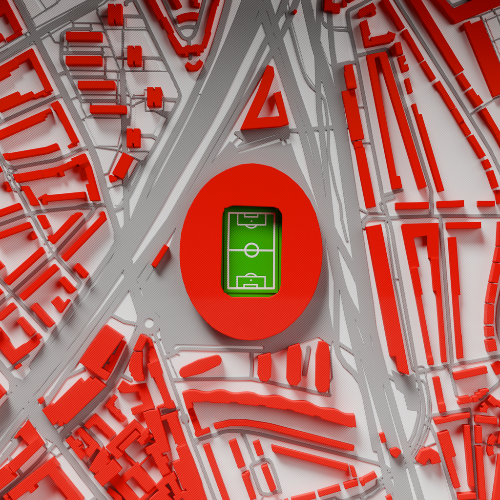 Emirates Stadium 3D Football Stadium Map - Arsenal