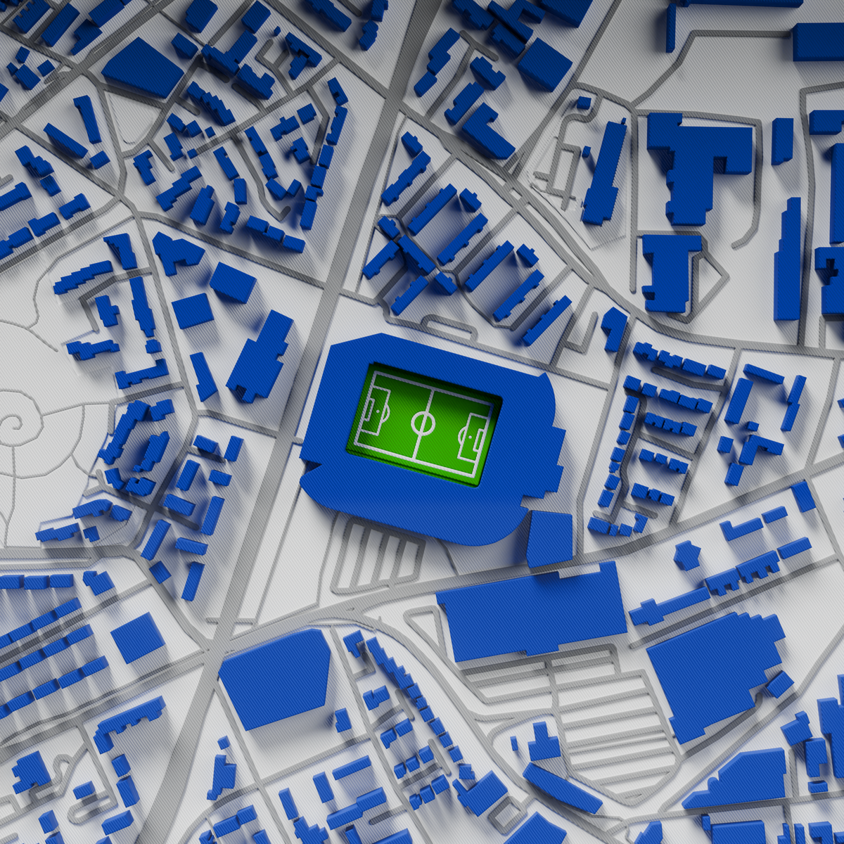 St Andrew's Stadium 3D Football Map - Birmingham