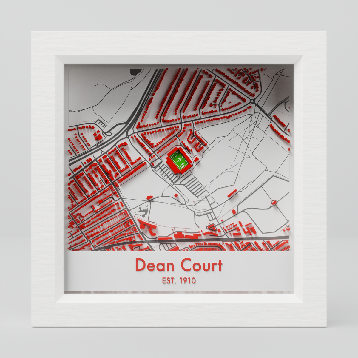 Dean Court 3D Vitality Football Stadium Map - Bournemouth