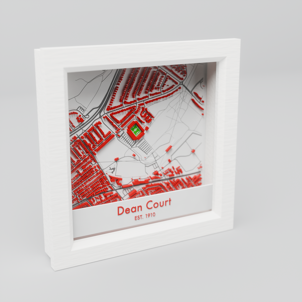 Dean Court 3D Vitality Football Stadium Map - Bournemouth