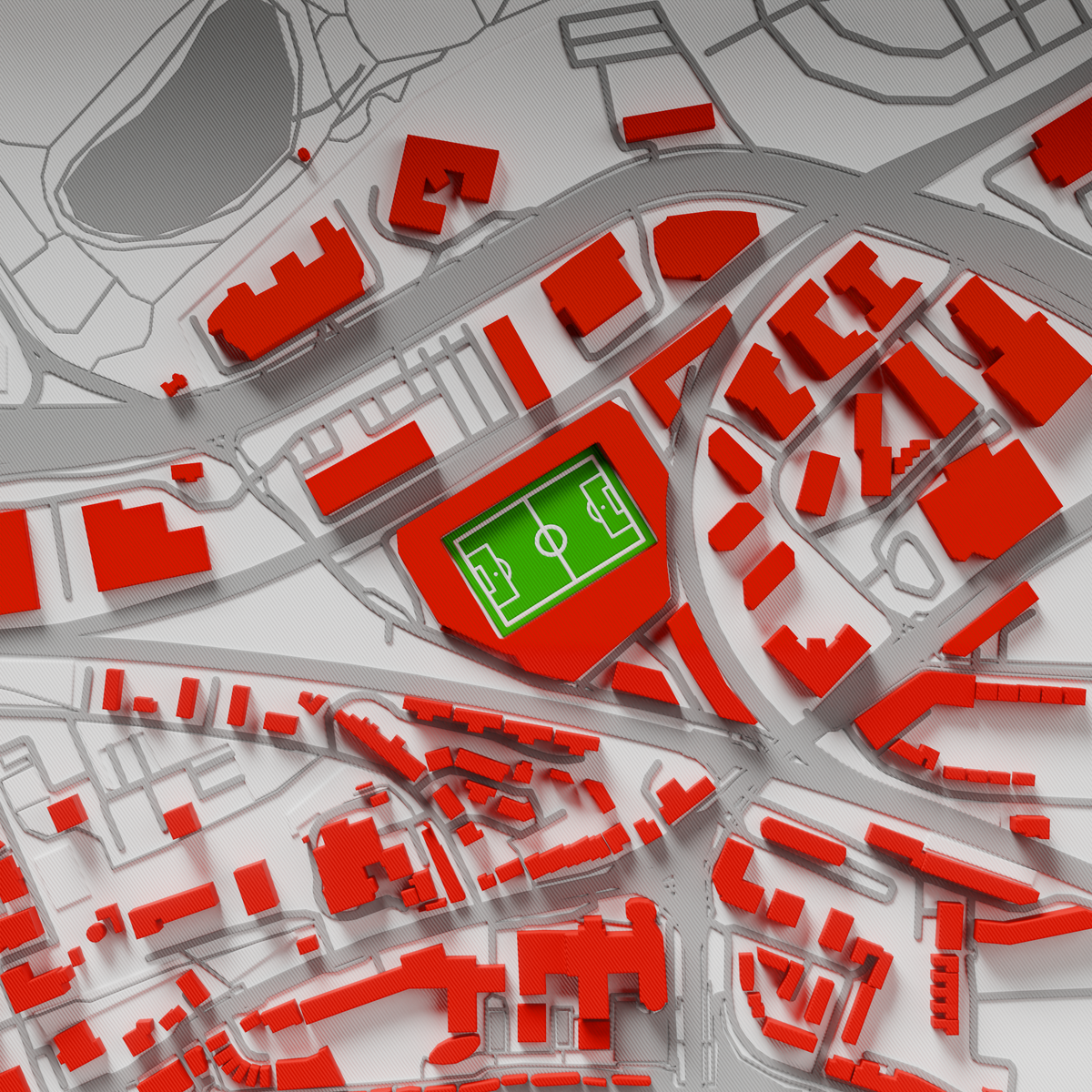 Brentford Community Stadium 3D Football Map - Brentford