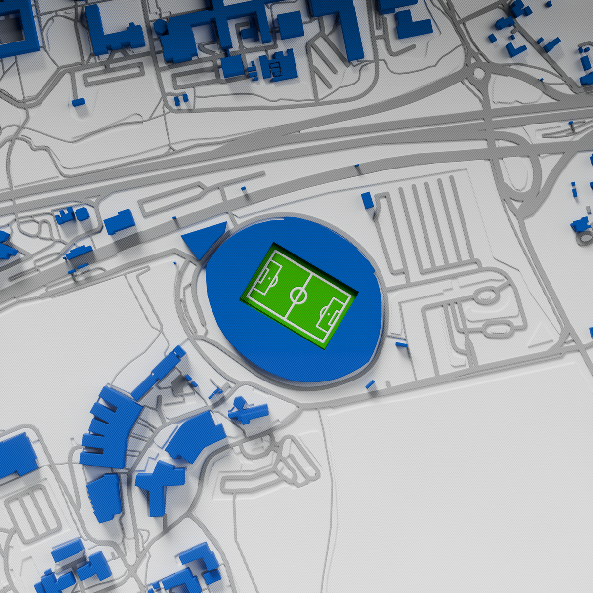 Falmer Stadium 3D Football Stadium Map - Brighton