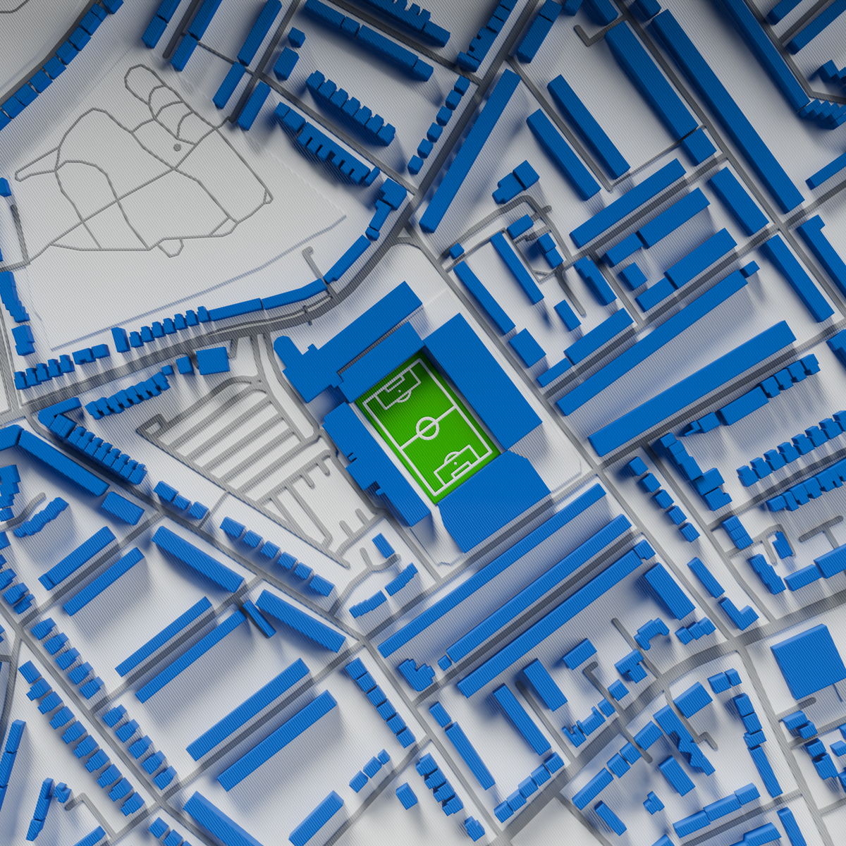 Selhurst Park Stadium 3D Football Map - Crystal Palace