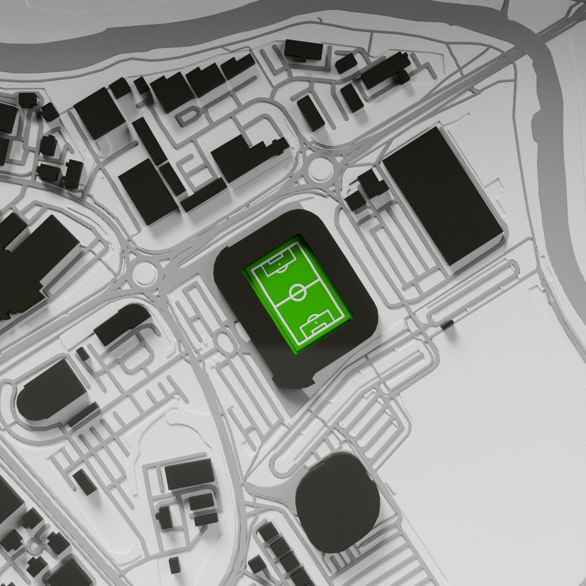 Pride Park Stadium 3D Football Map - Derby