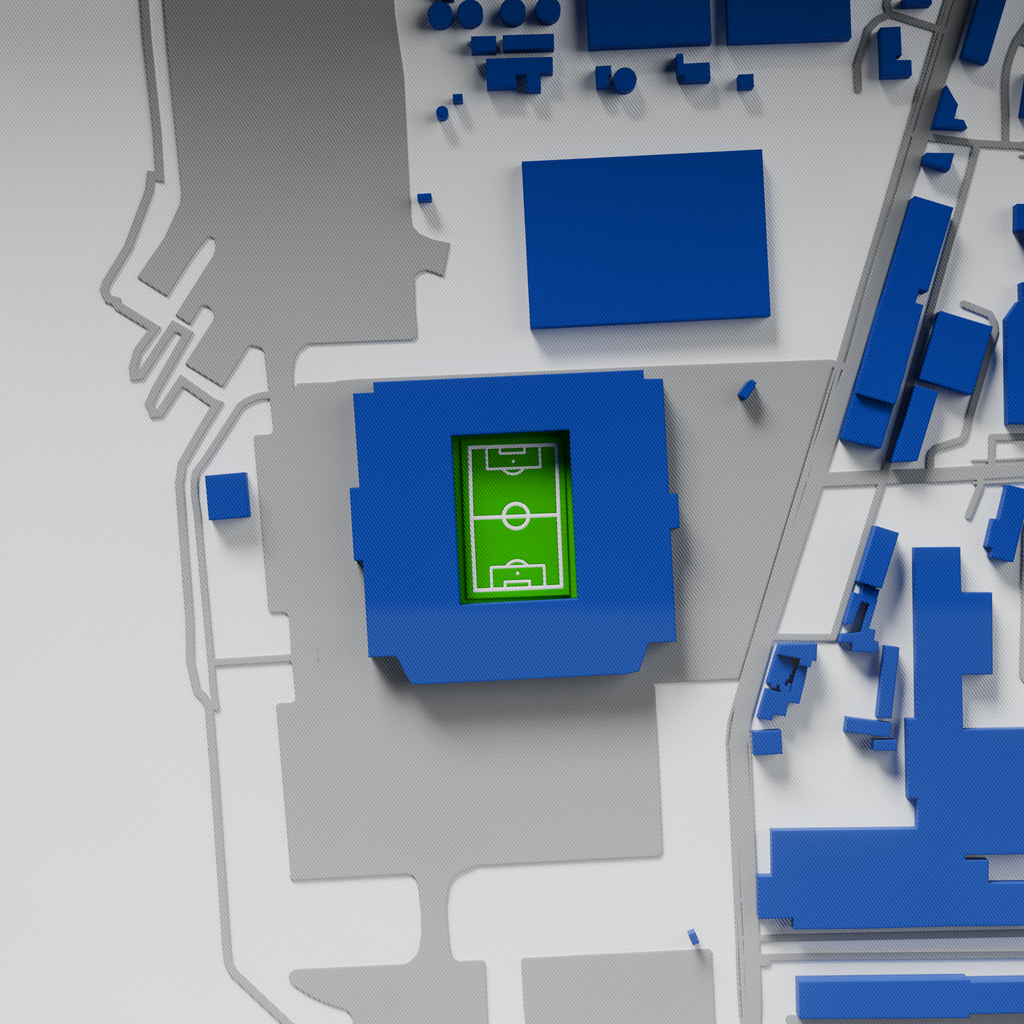 Hill Dickinson Stadium 3D Football Map - Everton