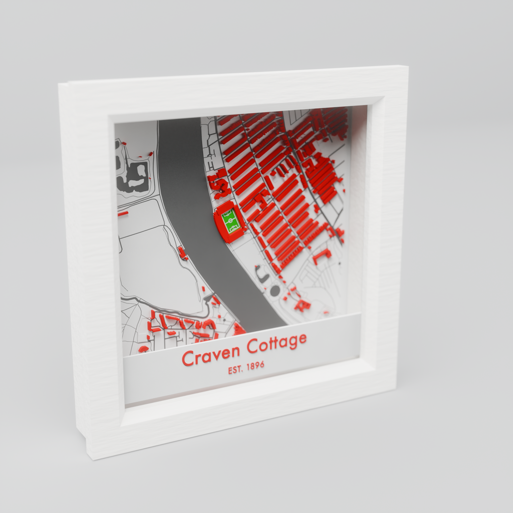 Craven Cottage Stadium 3D Football Map - Fulham