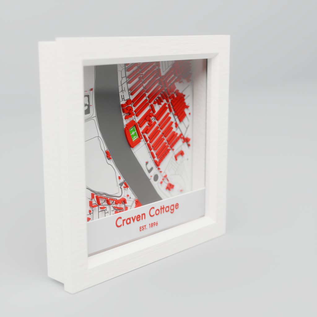 Craven Cottage Stadium 3D Football Map - Fulham