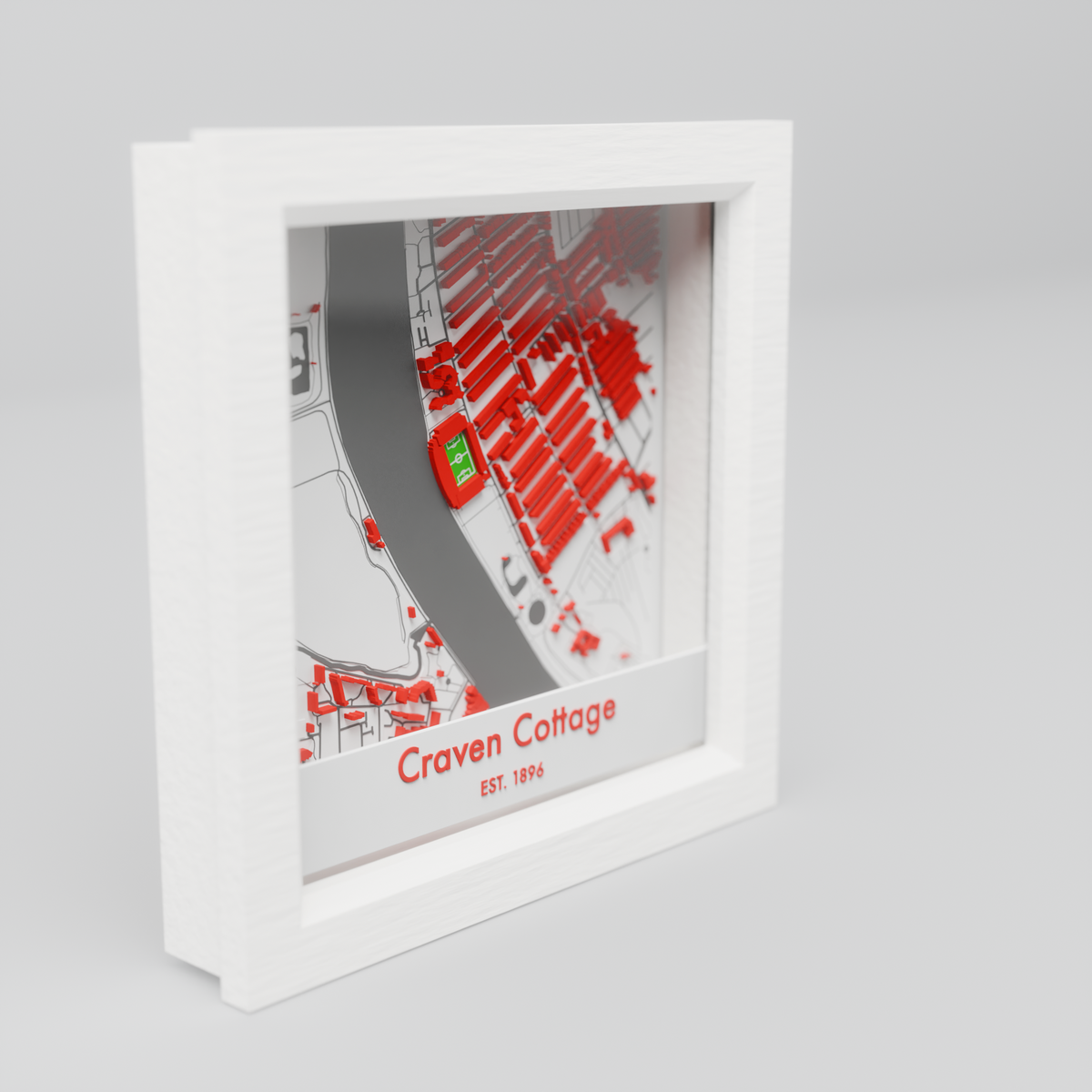 Craven Cottage Stadium 3D Football Map - Fulham