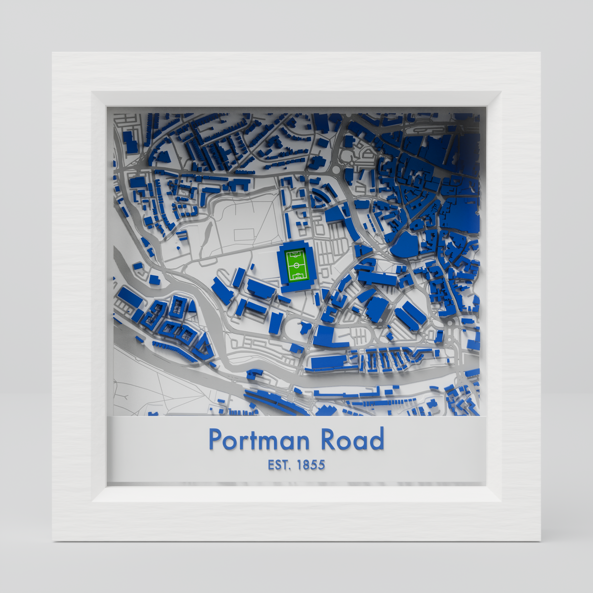 Portman Road Stadium 3D Football Map - Ipswich