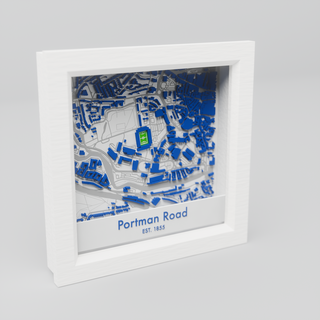 Portman Road Stadium 3D Football Map - Ipswich