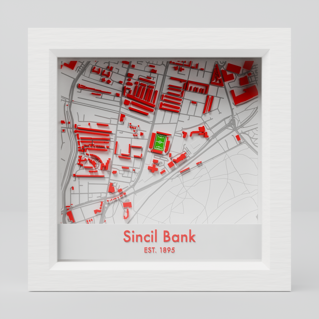 Sincil Bank Stadium 3D Football Map - Lincoln