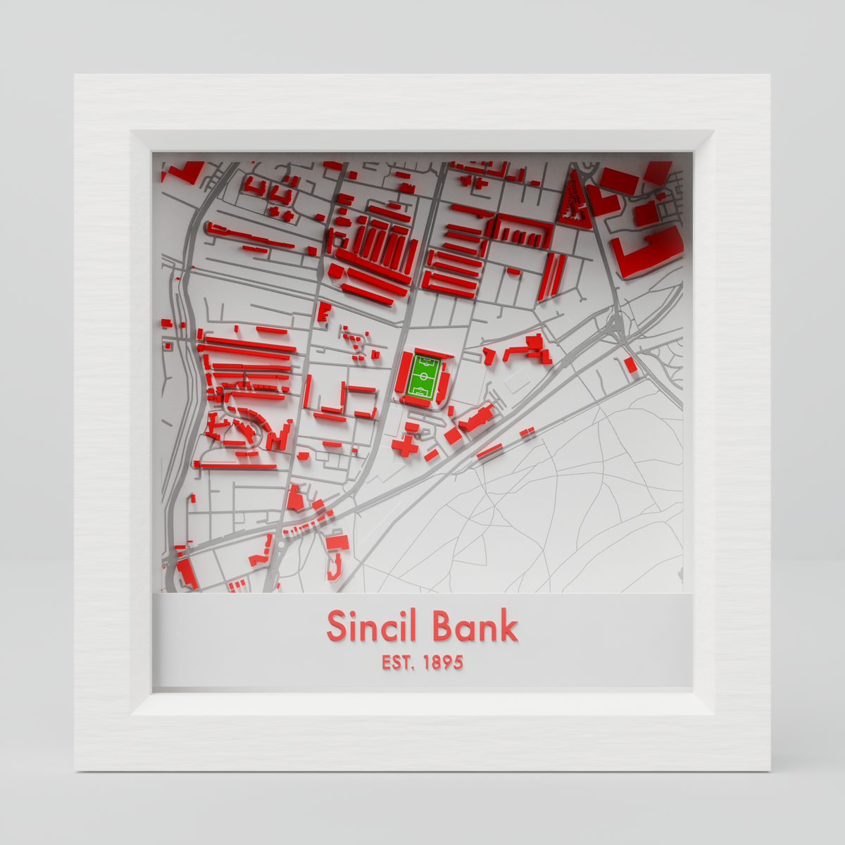 Sincil Bank Stadium 3D Football Map - Lincoln