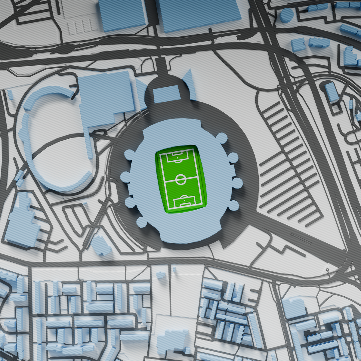 Etihad Stadium 3D Football Stadium Map - Manchester