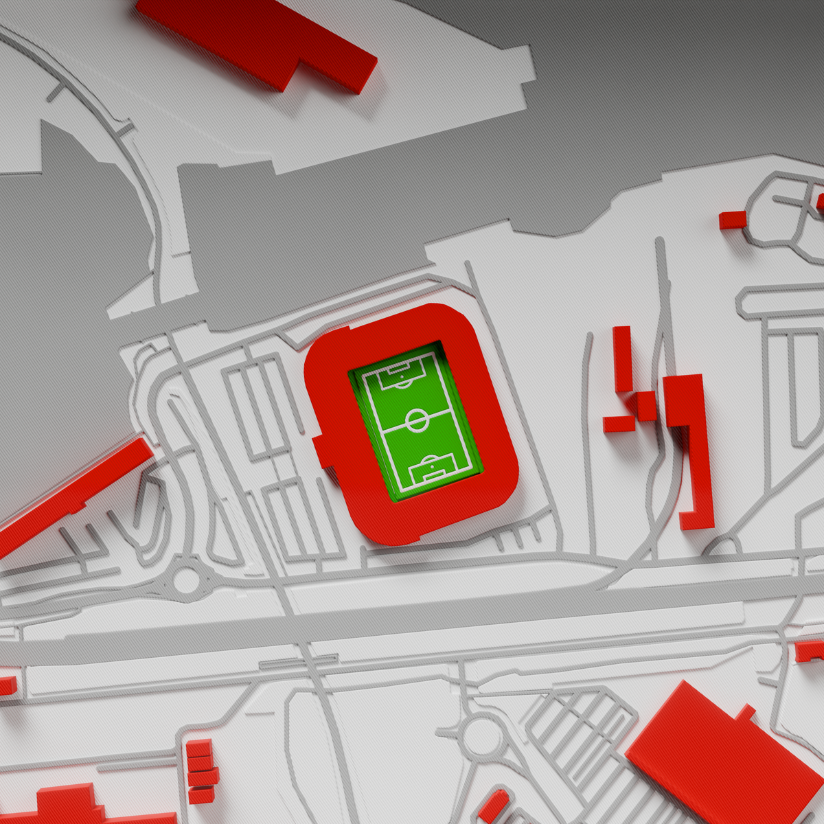 Riverside Stadium 3D Football Map - Middlesbrough