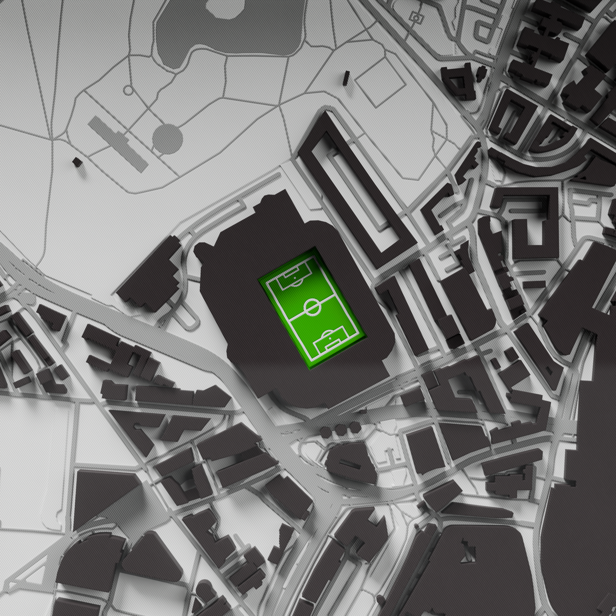 St James’ Park Stadium 3D Football Map - Newcastle