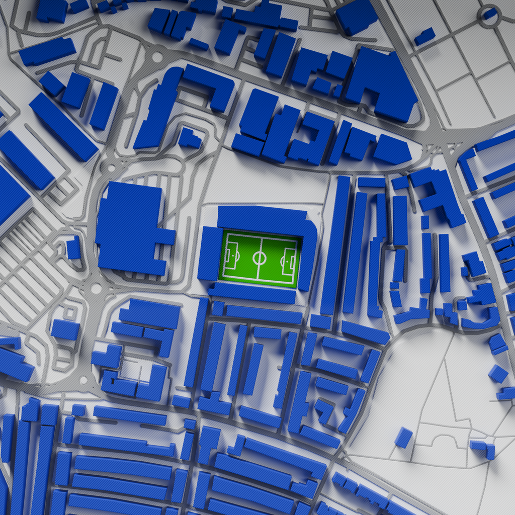 Fratton Park Stadium 3D Football Map - Portsmouth