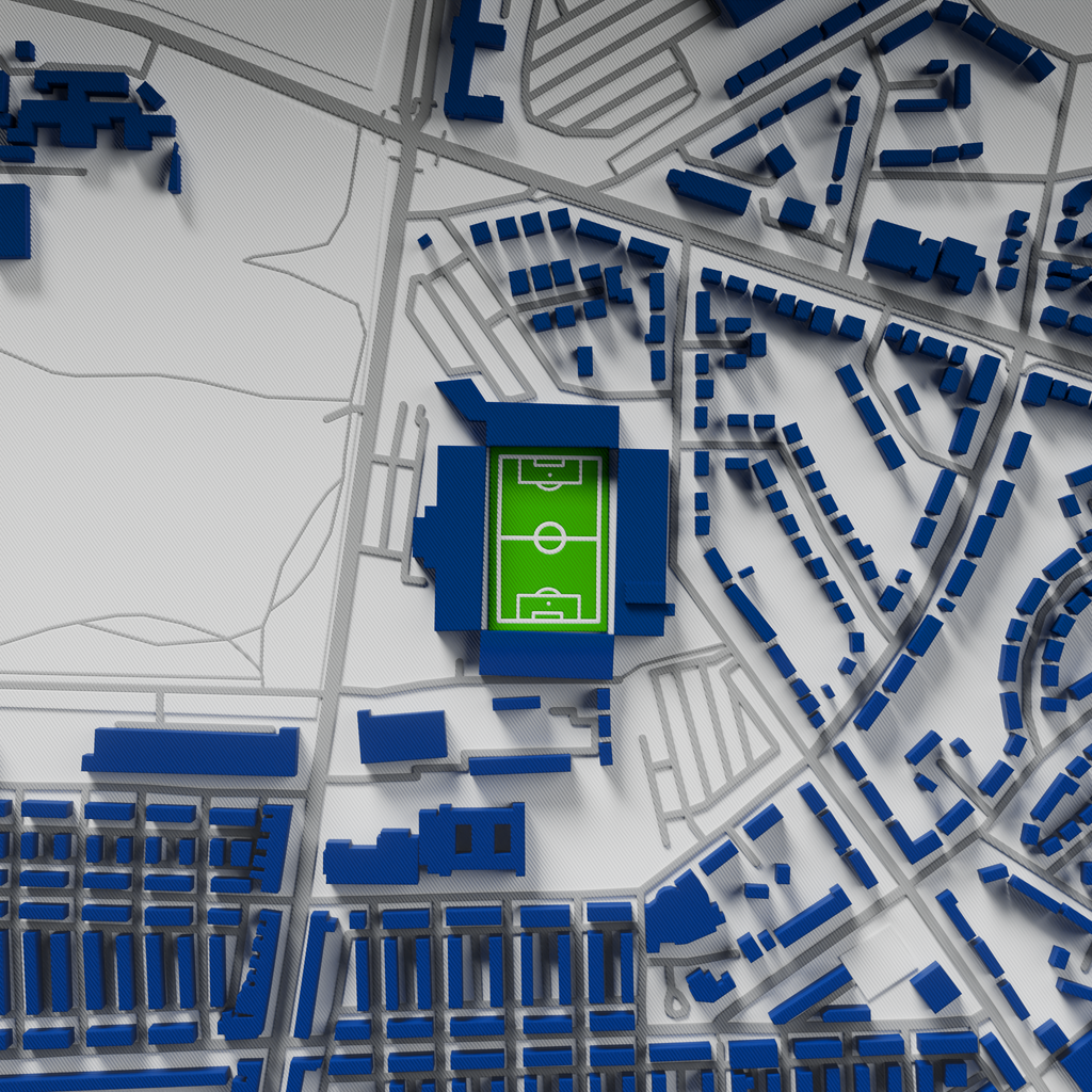 Deepdale 3D Football Stadium Map - Preston