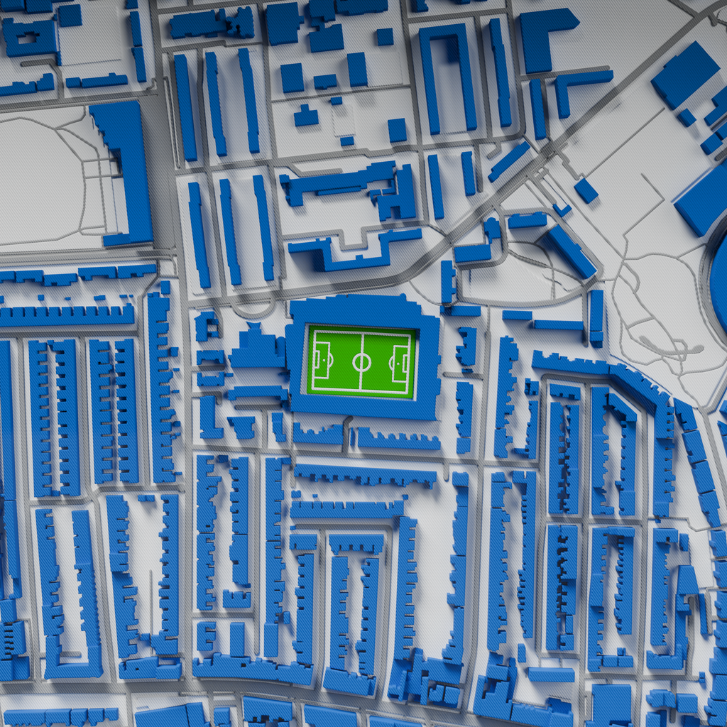 Loftus Road Stadium 3D Football Map - QPR