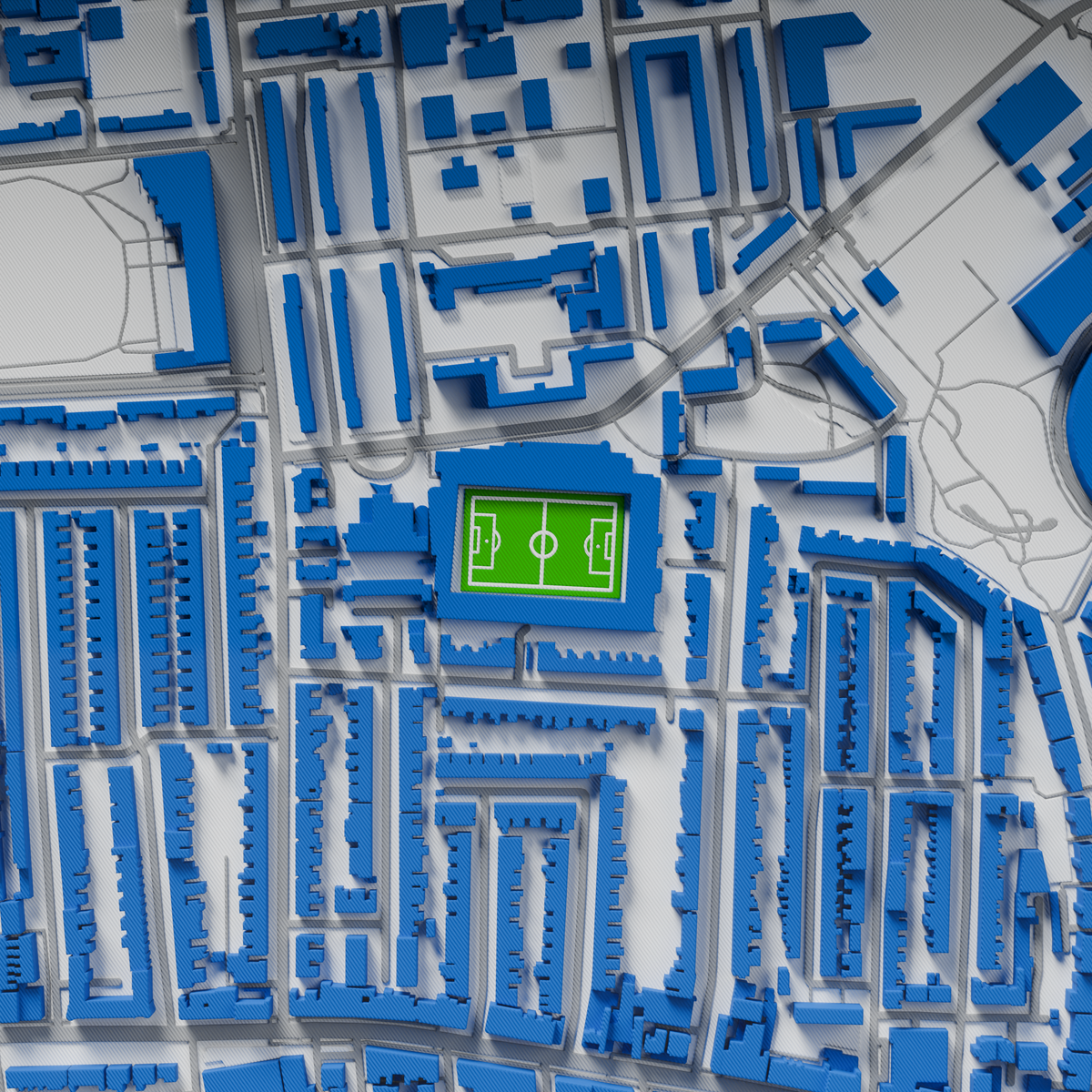 Loftus Road Stadium 3D Football Map - QPR