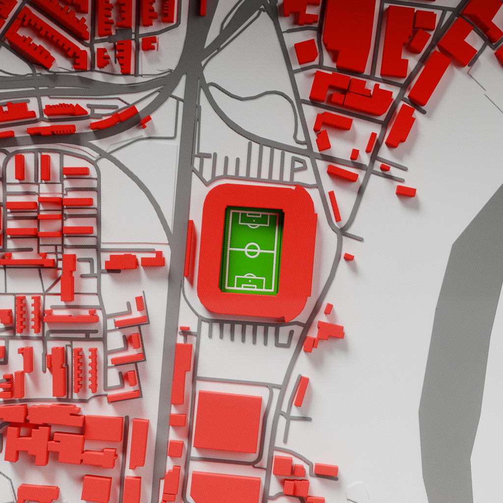 St Mary's Stadium 3D Football Stadium Map - Southampton