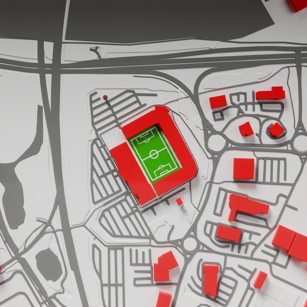 Stoke City Stadium Bet365 3D Map - Stoke