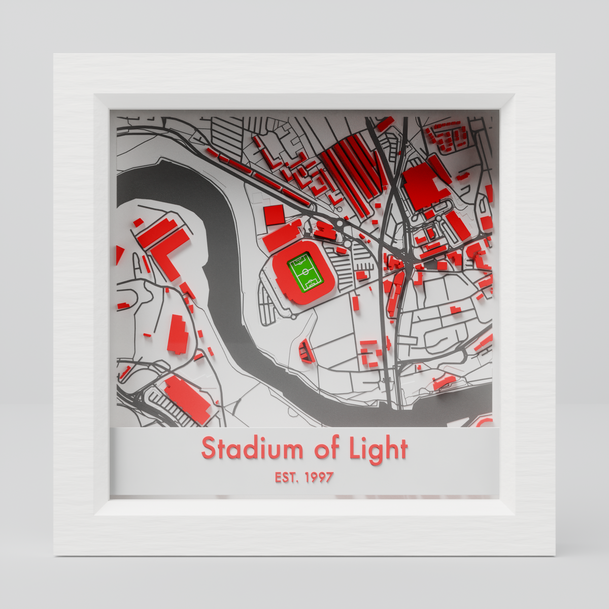 Stadium of Light 3D Football Map - Sunderland