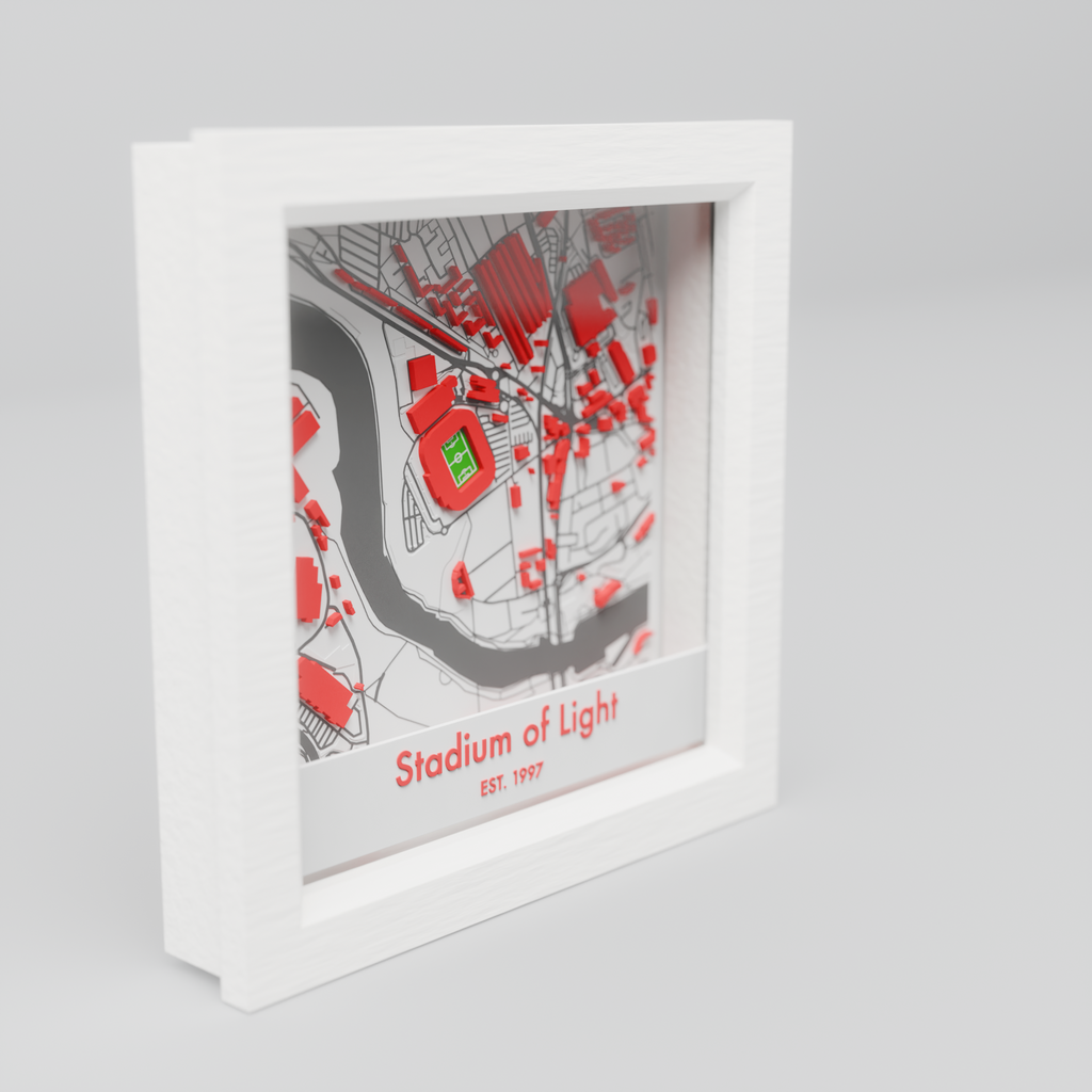 Stadium of Light 3D Football Map - Sunderland