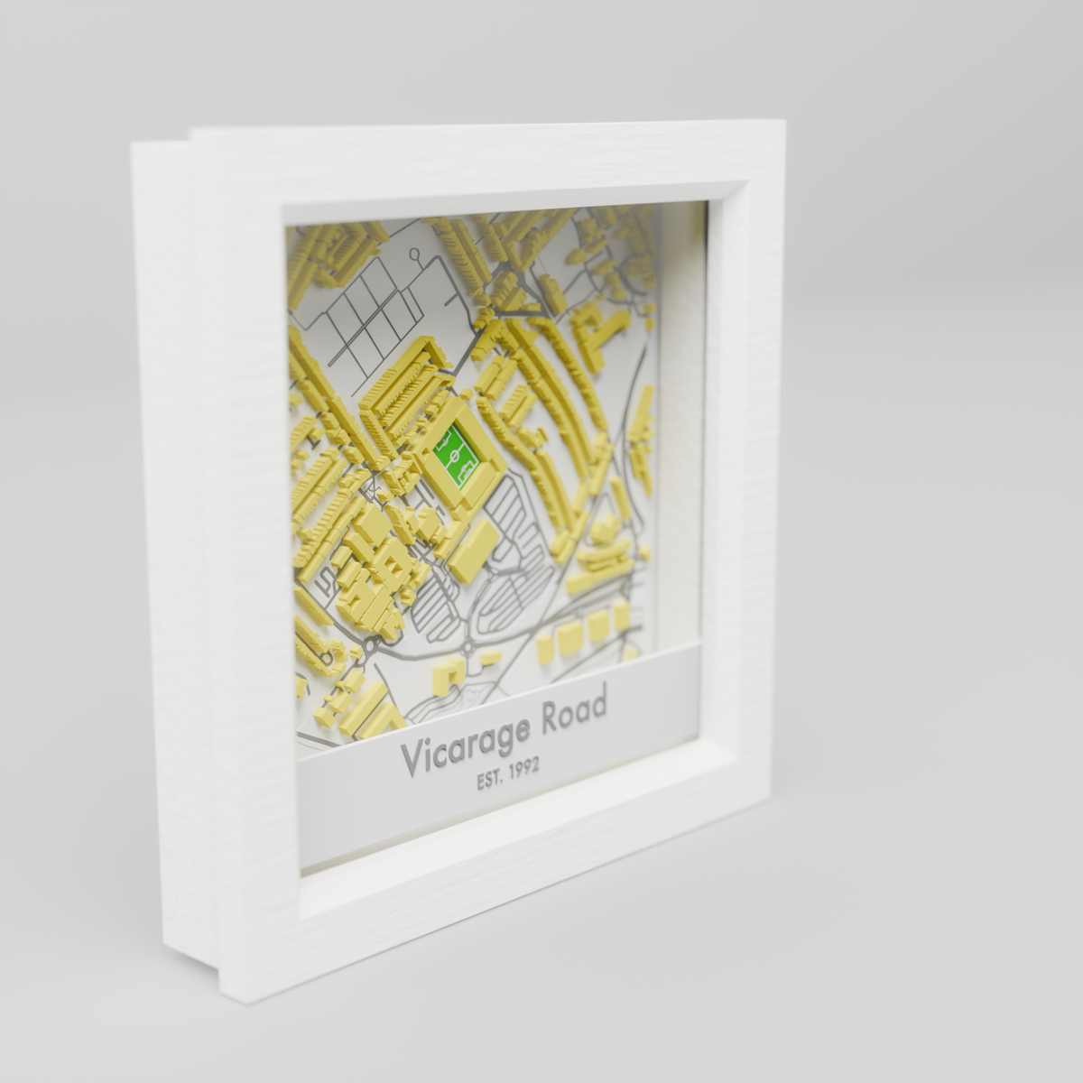 Vicarage Road 3D Football Stadium Map - Watford