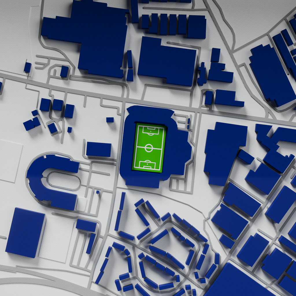 The Hawthorns Stadium 3D Football Map - West Bromwich